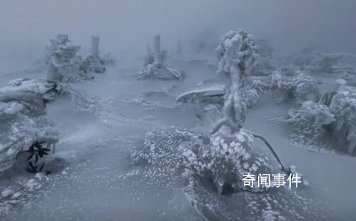 男子独自上山看雪发现“冰封秘境”