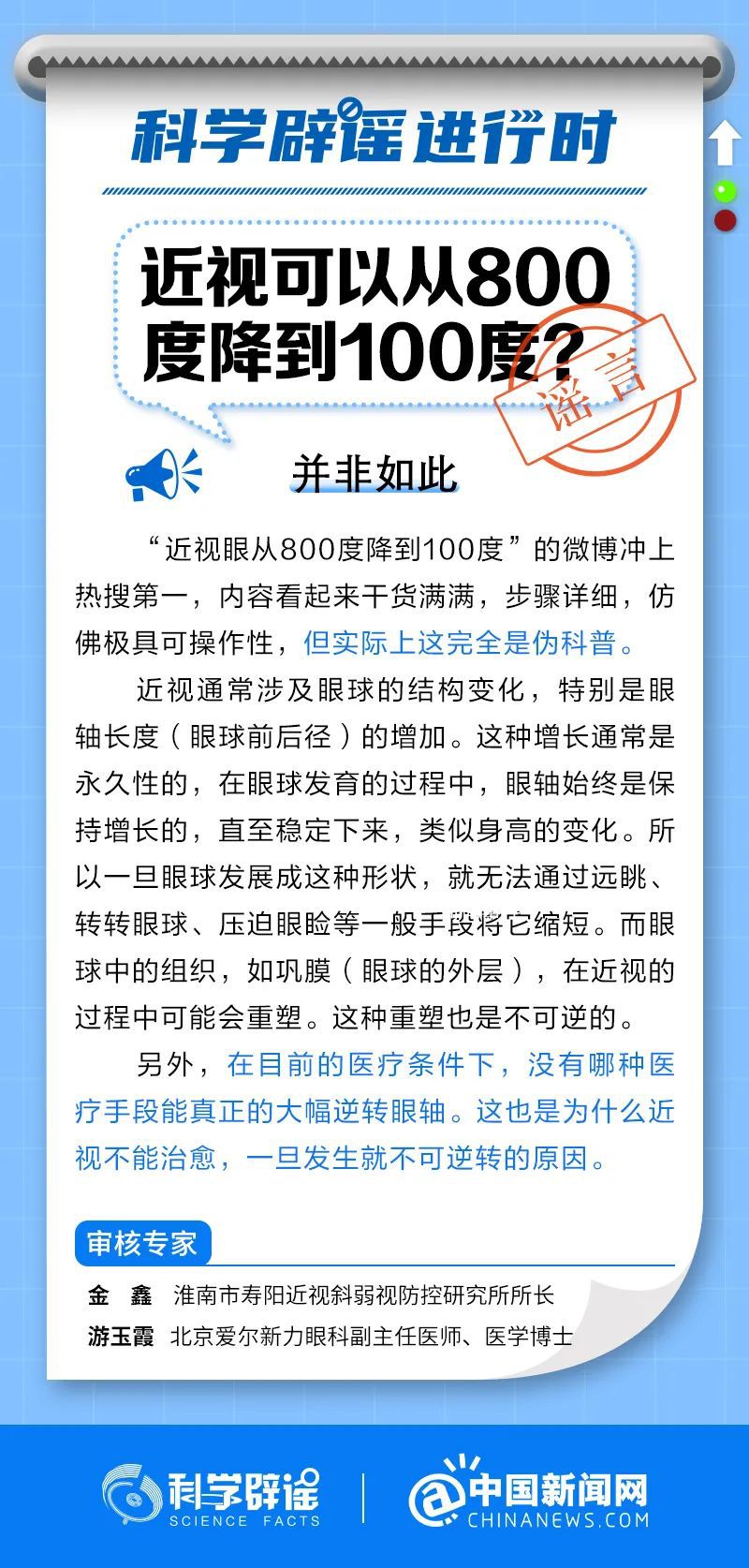 近视可从800度降到100度?绝大多数视频都是伪科普