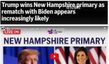美媒:特朗普赢得新罕布什尔州初选